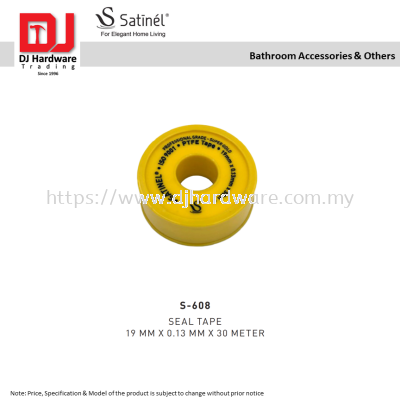 SATINEL FOR ELEGANT HOME LIVING BATHROOM ACCESSORIES & OTHER SEAL TAPE 19MM X 0.12MM X 30METER S 608 (OEL)