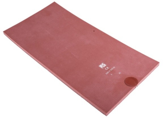 106-5410 - RS PRO Silicone Heater Mat, 533 W, 200 x 400mm, 240 V ac