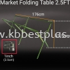 Market Folding Table 2.5FT Plastic Water Dispenser/Business props