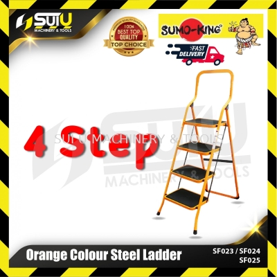 SUMO KING SF024 4 Steps Steel Ladder (Orange Colour)