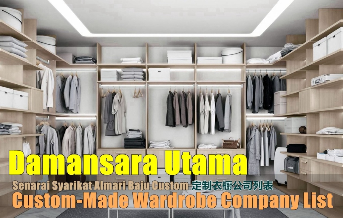 Almari Baju Damansara Utama Kerja Menbuat Perabot Bina Dalam Di Selangor / Klang / Lembah Klang / Kuala Lumpur Perabot Built-in - Kabinet Baju & Almari Tersuai Senarai Pedagang