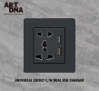 UNIVERSAL + USB SOCKET SWITCHES & SOCKETS A77 MATT BLACK SERIES