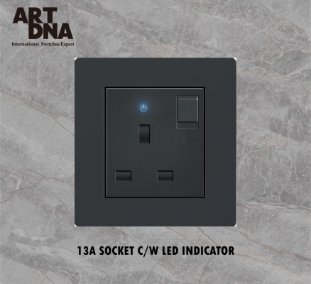 13A SWITCHED SOCKET C/W LED INDICATOR