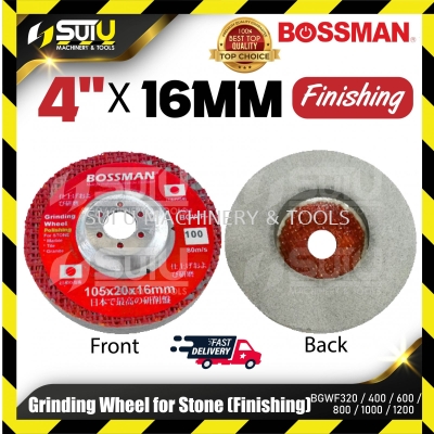 BOSSMAN BGWF320/400/600/800/1000/1200 4" x 16MM Grinding Wheel For Stone (Finishing)