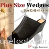PlusSize Women 2.5 inch Wedges- PS-836-38 BLACK Colour Plus Size Shoes