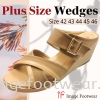 PlusSize Women 2.5 inch Wedges- PS-836-68 APRICOT Colour Plus Size Shoes