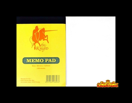 The Knight Memo Pad 86mm x 125mm (150'Sheets)