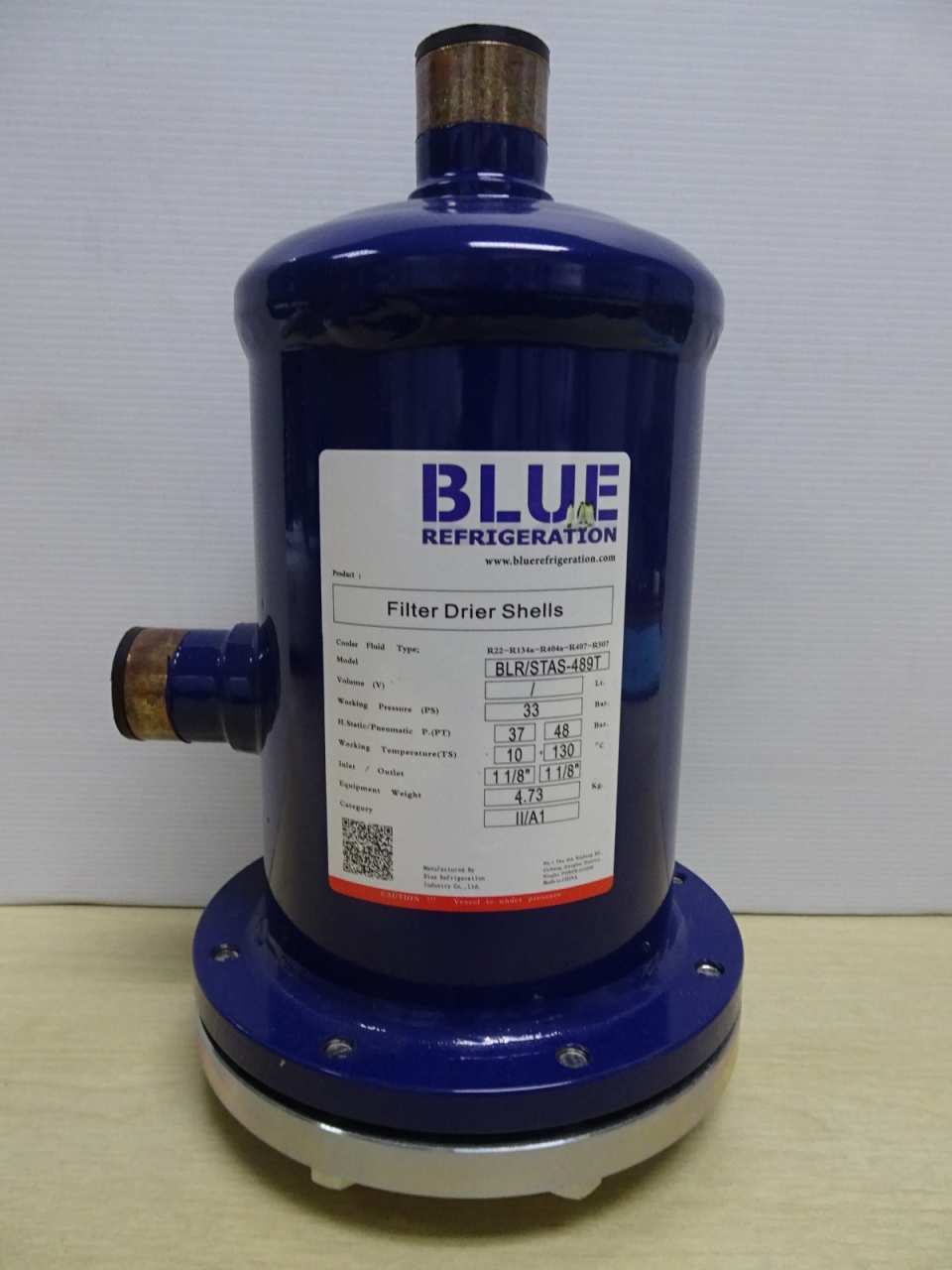 BLUE BLR/STAS H48 FILTER DRIER SHELL (W/O FILTER CORE)