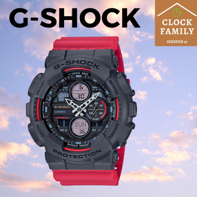 G-SHOCK GA-140-4A Standard Analog Digital Men's Red Resin Watch GA140-4A