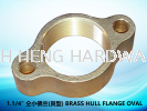 1.1/4" INCH С(Ա) BRASS HULL FLANGE OVAL BRASS