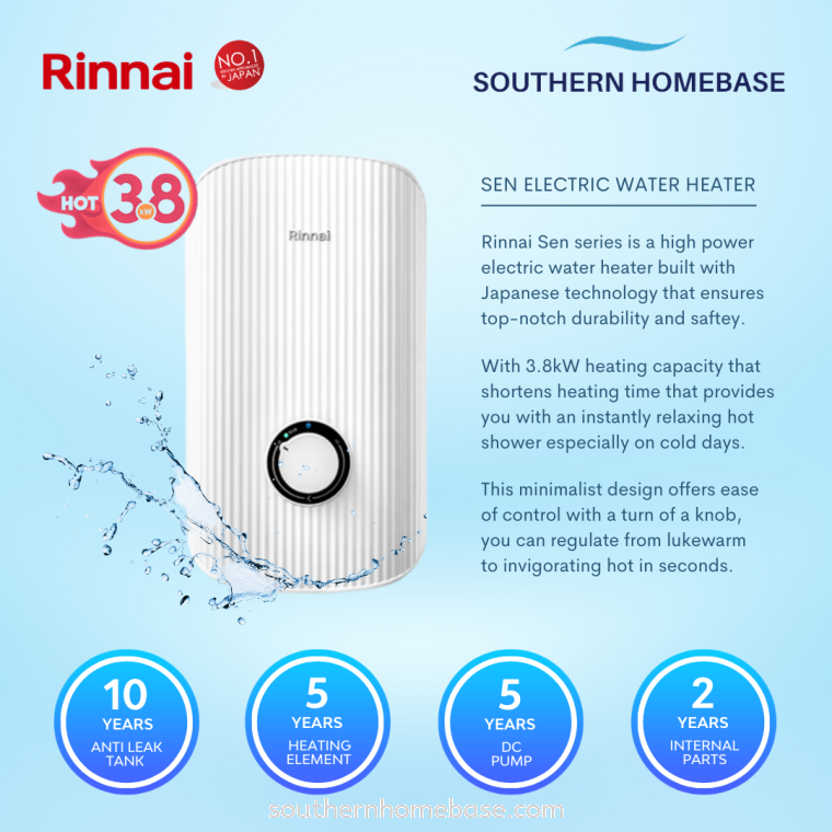 Rinnai Sen Electric Water Heater