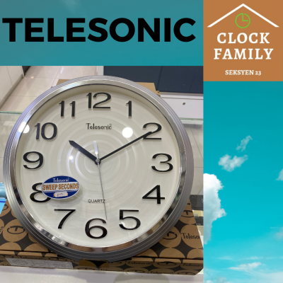 TELESONIC Q6685-1 SWEEP MOVEMENT WALL CLOCK