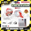 BOSSMAN BRW4825 5/10 Rolls 4.8CM x 25M PVC Warning Tape (Red/ White) Sealing Tape Accessories