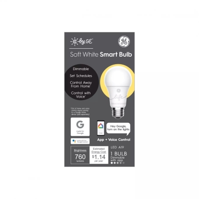 C by GE Soft White A19 Smart LED Bulb