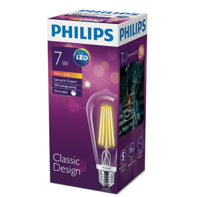 Philips E27 Warm White LED Dimmable Bulb (Dimmable)