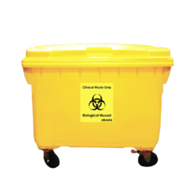 YKF Bio Hazard Yellow Bin 660L