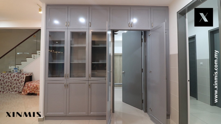 Klang Valley Glass Door Aluminium Kitchen Cabinet 