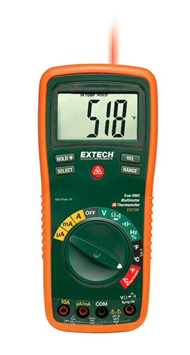 extech ex470a : 12 function true rms professional multimeter + infrared thermometer