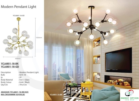 Special Lighting YCL6801 G9x18 Modern Pendant Light