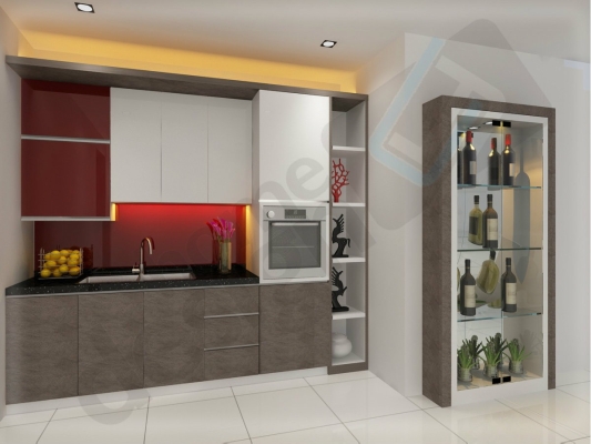 Dry Kitchen Cabinet 3D Design 