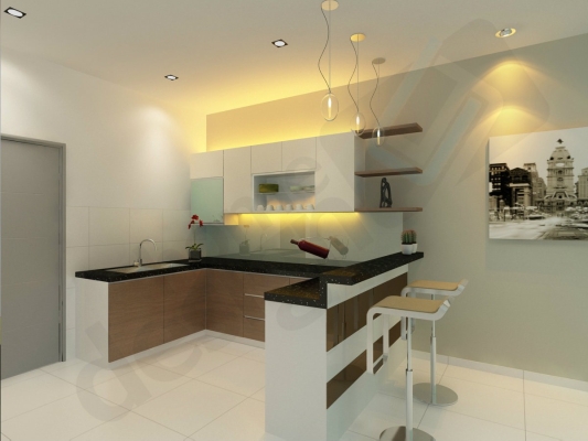 Dry Kitchen Cabinet 3D Design 