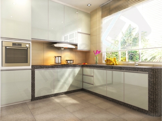 Wet Kitchen Cabinet 3D Design