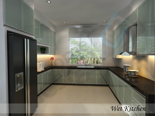 Reka Bentuk 3D Kabinet Dapur basah