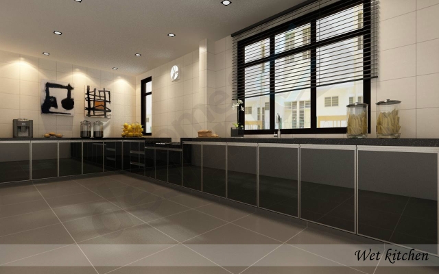 Reka Bentuk 3D Kabinet Dapur basah