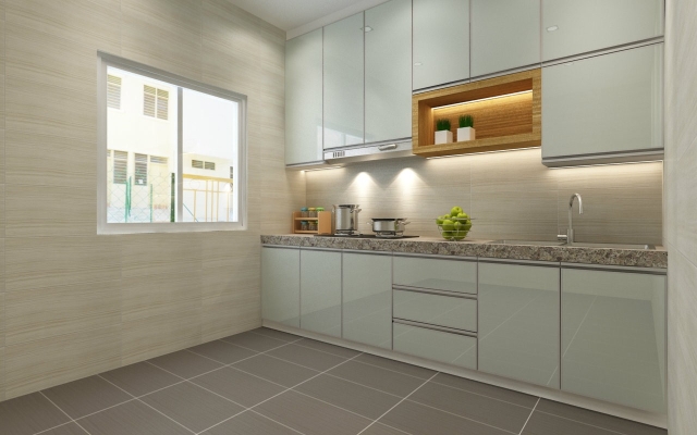 Wet Kitchen Cabinet 3D Design