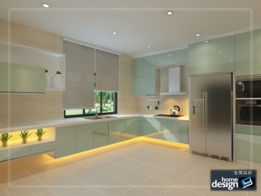 Reka Bentuk 3D Kabinet Dapur basah