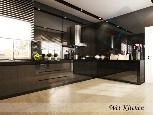 Wet Kitchen Cabinet 3D Design