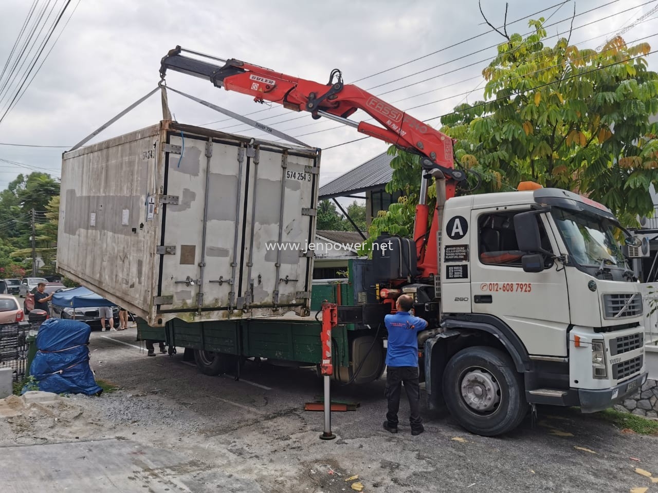 Lorry Crane Lifting, Relocation, Loading Container Cabin