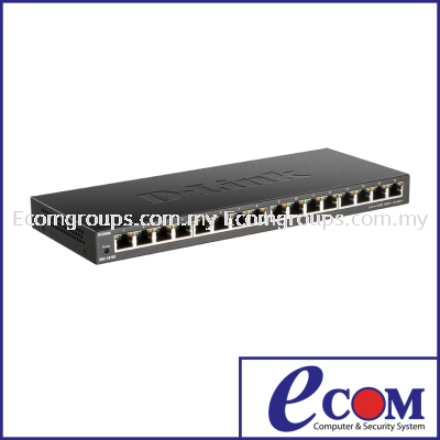 D-LINK 16-Port Gigabit Unmanaged Switch DGS-1016S