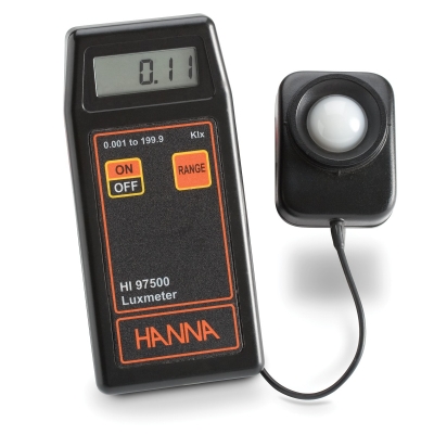 HI97500 Portable lux meter Range: 0.001 to 1.999 Klux/0.01 to 19.99 Klux/0.1 to 199.9 Klux