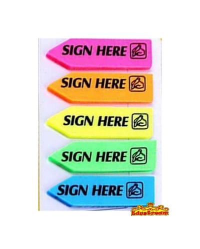 Sanko Fluorescence Sticky Page Marker / PVC Stick on Note Arrow 100 Sheets (2 PCS / P