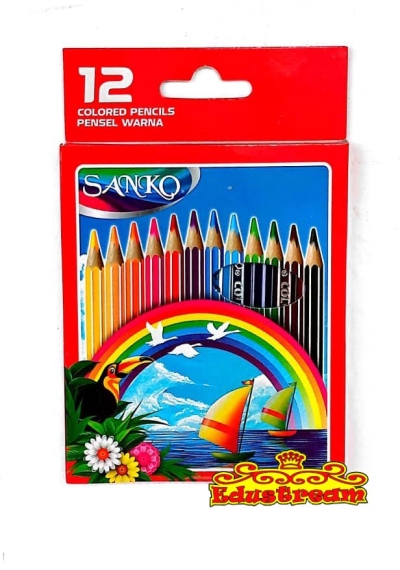 Sanko Colour Pencil 12pcs (Short)