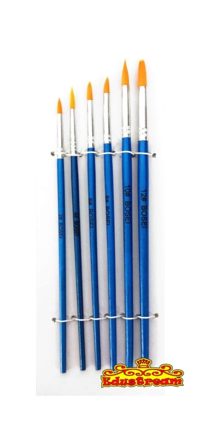 6 In 1 Set Bosei Nylon Artist Brush Set