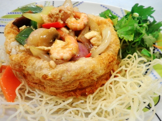 Yam Ring with Mixed Vege j