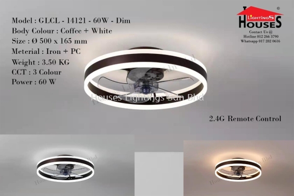 14121-60W BK-R LED-3C + FAN