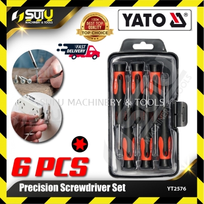YATO YT-2576 6PCS Precision Screwdriver Set (T5-T10)