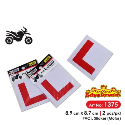 Cactus Sunproof PVC L Motorcycle Static Sign Sticker (2 pcs)