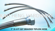 1" X 4 FT SST BRAIDED TEFLON HOSE VALVE