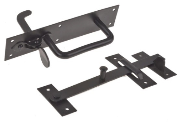 894-6796 - RS PRO Steel Suffolk Latch with Black Epoxy Finish