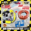 Air Compressor Set EUROX EAW2524 / EAX2524 24L 2.5HP Air Compressor 2850RPM + 8.5MM x 10M High Pressure Hose 2.5HP Air Compressor