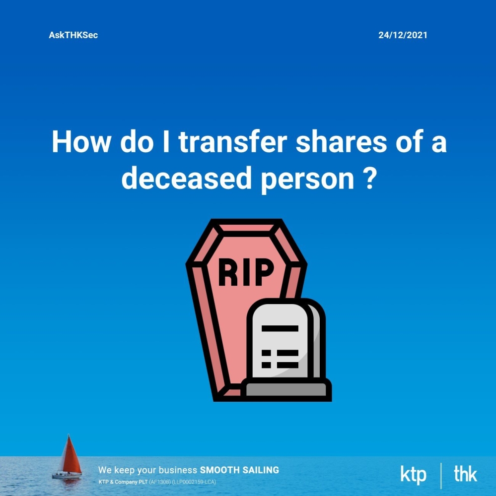 How do I transfer shares of a deceased person ?