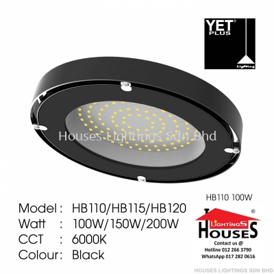 YET HB110-100W BK-R LED-DL UFO HIBAY(BODY ONLY)