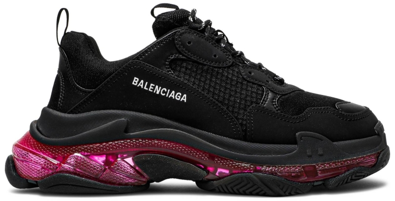 Balenciaga Triple S Sneaker 'Clear Sole - Black Pink Neon'