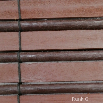 Outdoor Wooden Blinds - 1''+Half Curve (string)-Teak Oil - Miko-370