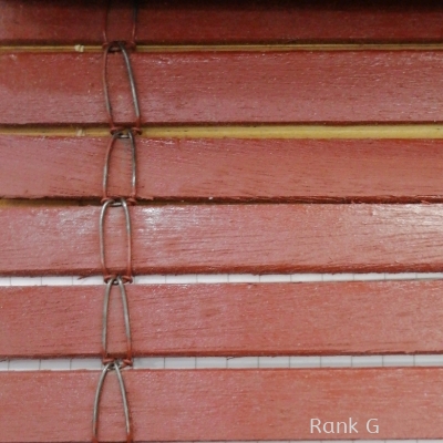 Outdoor Wooden Blinds - 6/8"(Wire)-Teak Oil Cherry-Miko-270-W