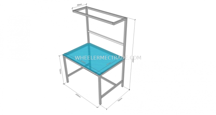 Table with Overhead Lamp Lean Workstation